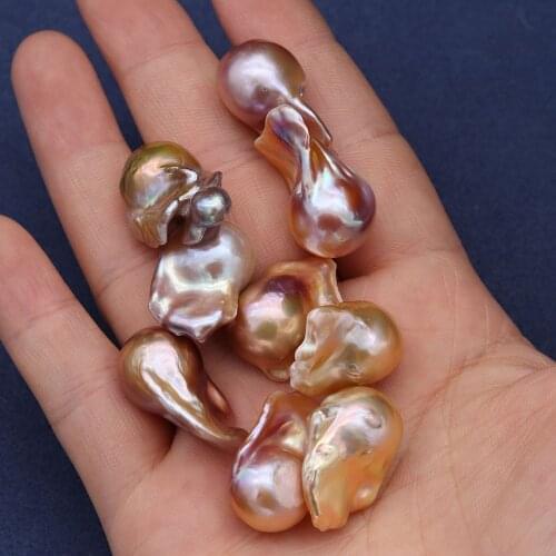 1PC Purple Tail Beads Pearls Irregular None Hole Loose Pearls for Making DIY Jewelry Necklace Accessories 13x23-15x25mm