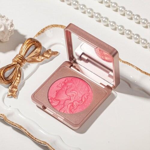 2 Colors Peach Blush Shining Matte Waterproof Lasting Eye Shadow Blusher Multifunctional Natural Face Makeup Cosmetic TSLM1