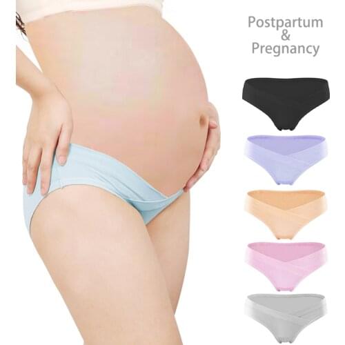 2pcs/lot Cotton Low Waist Belly Maternity Panties Plus Size Seamless Underwear for Pregnant Women Ladies Pregnancy Briefs