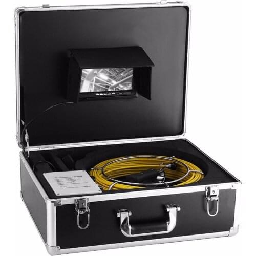 20M 7 Inch Video Snake Pipe and Wall Inspection Color Camera System