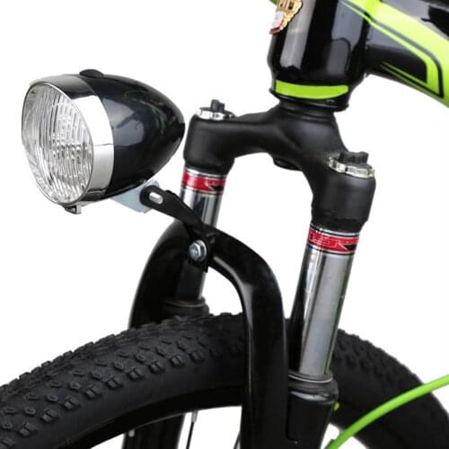Retro 3 LED MTB Bicycle Light Waterproof Bike Head Light Front Lamp Road Flashlight Bracket Mountain Cycling Accessories 20Jun11