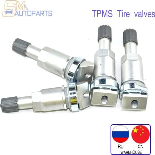4pcs Tire Valve TPMS For New Land Rover Ford Volvo Honda BMW Hyundai Sunda Dodge Kia K5 Wins Jaguar Aluminum Tire sensor Valves