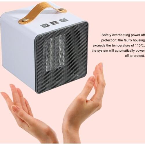 400W/800W Mini Heater Home Small Heaters Portable Desktop Warmer with Safety Overheating Power Off Protection