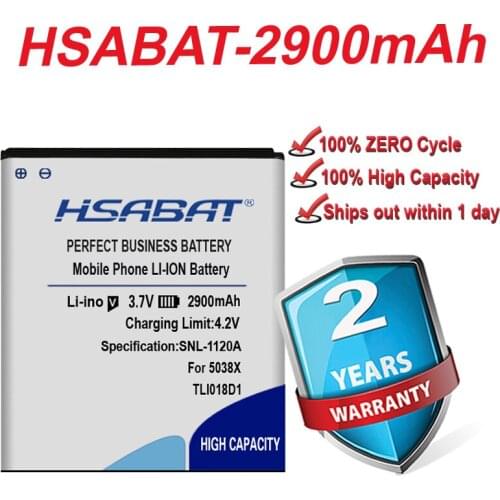 HSABAT 2900mAh TLi018D1 TLi018D2 Battery For Alcatel One Touch Pop D5 Dual 5038x OT5038X Pop 3 5015D OT 5016 free shipping