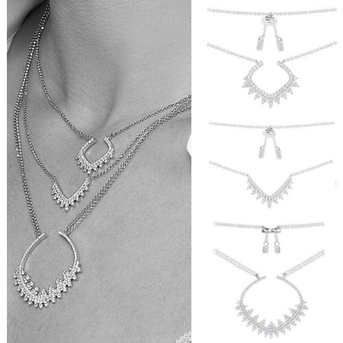 SLJELY High Quality 925 Sterling Silver Lace Design Micro Cubic Zirconia Gear Shape Pendant Necklace Women Luxury Brand Jewelry