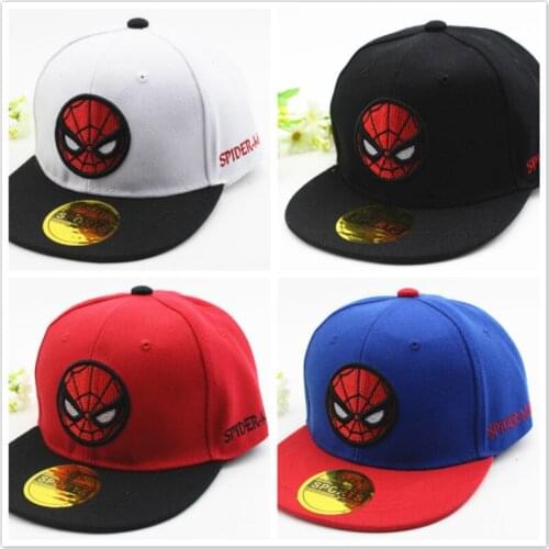 Anime Spiderman Captain America Kid Hat Boy Girl Hip Hop Caps Baby Photography Props Travel Hat Cotton Snapback Gift 2-8Y