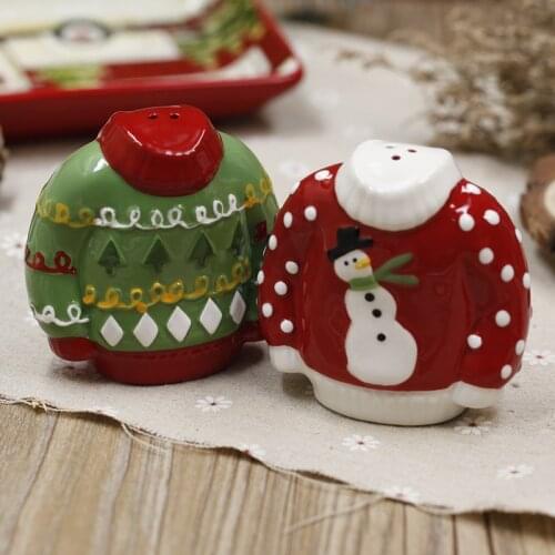 Seasoning Spice Storage Box Condiment Bottles Shaker Jars Organizer BBQ Cooking Herb Kitchen Accessories Sweater Christmas Style