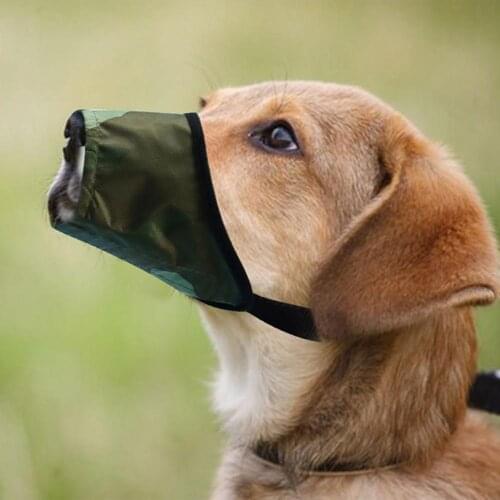 Breathable Dog Muzzle Adjustable Anti Bark Polyester Anti-Bite Pet Mouth Cover for Puppy Dogs Accessories Supplies Protector