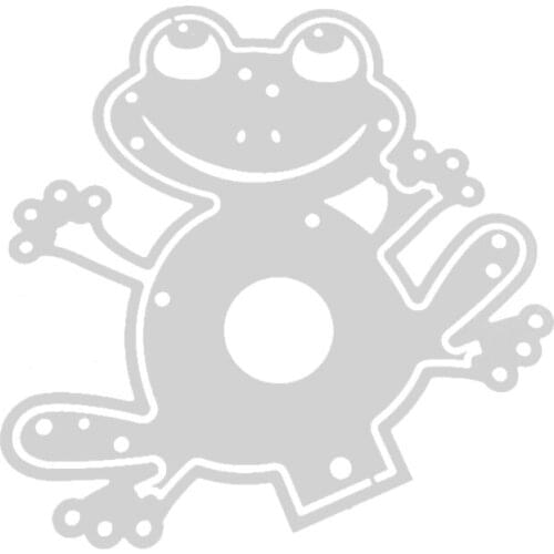 69HC Exquisite Frog Shape Metal Cutting Dies Stencil Handmade Lollipop Holding Box Embossing Dies Decorative Arts Crafts