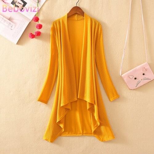 Red Yellow Pink Green Chiffon Womens Capes Summer Cardigan Solid Beach Vacation Sun Protection Coat Loose Mid-Length Ponchos