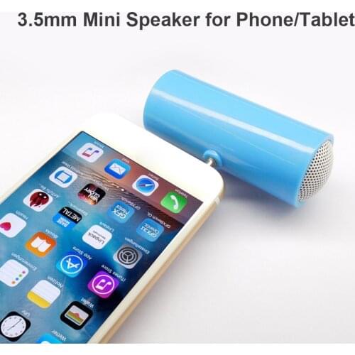 Mini Portable Speaker Line-in Speaker with 3.5mm TRS Plug for iPhone iPad iPod Android Smartphone Tablet