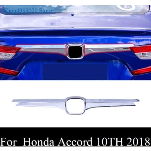 For handa accord 10th 2018 ABS Chrome Carbon fiber red Rear bumper trim modification rear bumper trim strip exterior trim strip