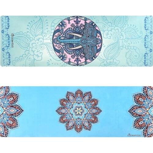 Natural Rubber+Suede 4.5mm Thick Sweat-absorbent Non-slip Comfortable Yoga Mat Fitness Rubber Mat Gym Exercise Mat