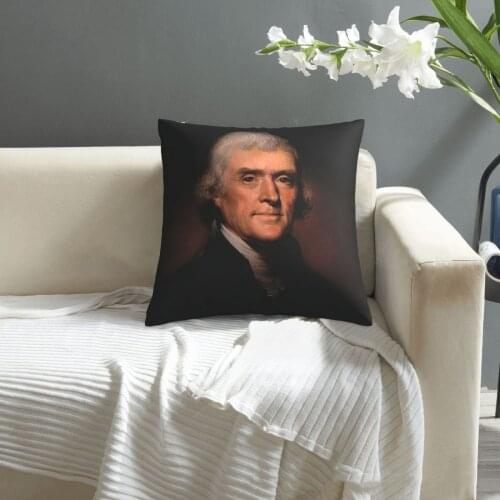 President Thomas Jefferson pillowcase printed cushion cover sofa waist pillow pillow cover