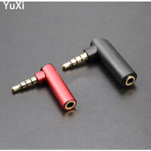 YuXi 3.5mm Male to Female 90 Degree Right Angled Adapter Converter Headphone Audio Microphone Jack Stereo Plug Connector