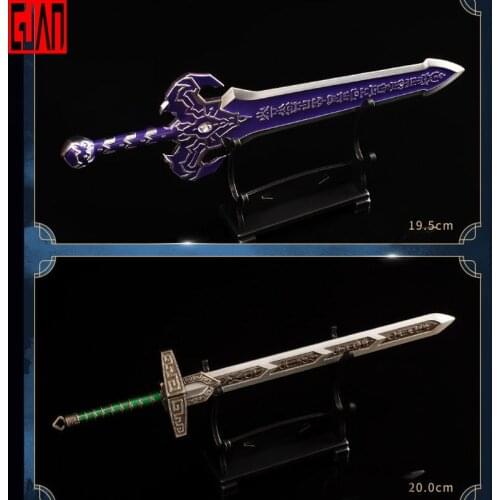 Authentic Legend of Seven Heroes Peripheral Alloy Weapon Toy Model Cosplay Hand-made Sword Wooden Sword Weapon Model Pendant