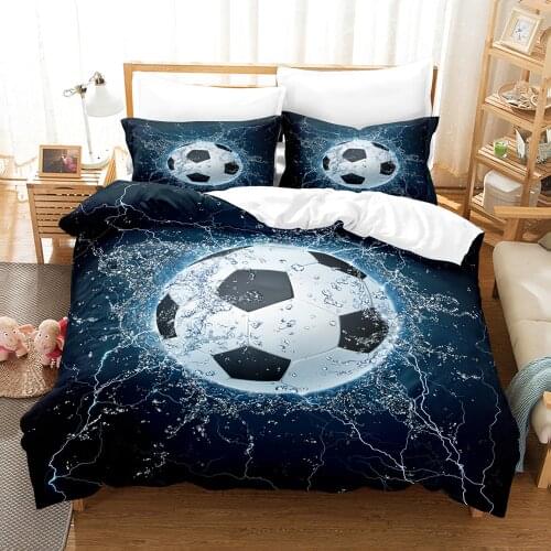 Football Bedding Set Single Twin Full Queen King Size Sports Enthusiasts Fans Bed Set Childrens Kid Bedroom Duvetcover Sets 010