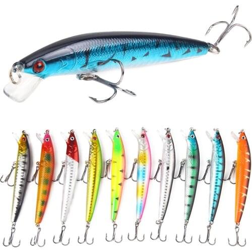 1pcs Minnow Fishing Lures 7.5g 10cm 10 Colors Luya Bait 3D Eyes Hard Laser Pesca Wobbler Crankbait Tackle Artificial Fishhooks