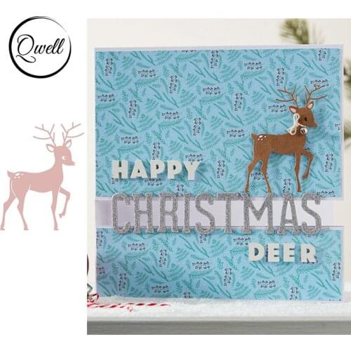 QWELL Christmas Deer Metal Cutting Dies for Scrapbooking and Card Making Paper Embossing Craft New 2019 die cuts
