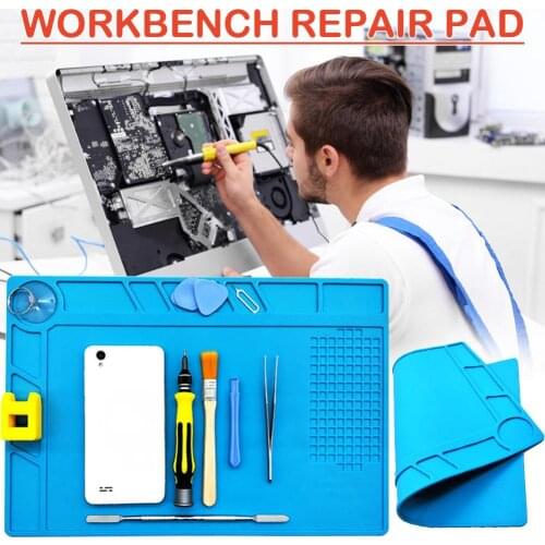 Work Mat Maintenance Workbench Magnetically High Temperature Resistant Silicone Pad Heat Insulation Iron Welding Table Cushion