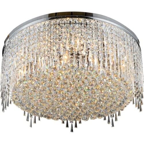 Crystal Ceiling Light Round European Atmosphere Bedroom Luxury Cornucopia Living Room Light Swarovski Ceiling Light