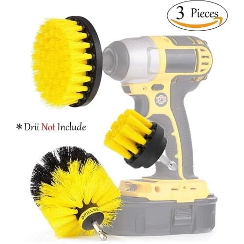 3Pcs/lot Power Scrubber Brush Drill Brush Cleaner For Bathroom Surfaces Tub Sink Shower Tile Grout Household Cleaning Tool Set