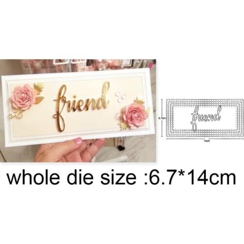 Friend Basic Stitched Nesting Frame Metal Cutting Dies Stencils for dies Scrapbooking Decoration Embossing Paper Card craft dies