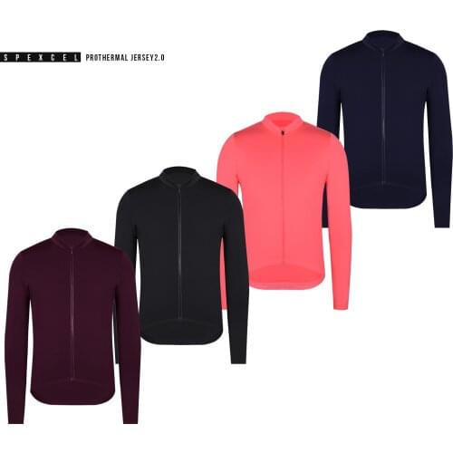 SPEXCEL Newst Top quality Unisex Pro aero thermal fleece cycling jersey long sleeve winter Brushing inner with Seamless Process