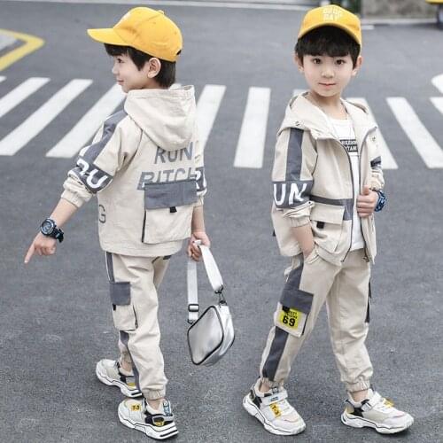 Boys Autumn Clothing Suit New Teenage Boys Clothes 12 Years Boys Tracksuit Set Children Hooded Spring Autumn Sports Fashion 4-12