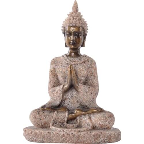 MagiDeal The Hue Sandstone Meditation Buddha Statue Sculpture Handmade Figurine Meditation Miniatures Ornament Statue SDF-SHIP