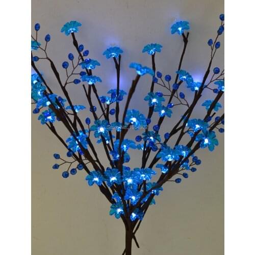 LED 3*AA Battery Type Acrylic Flower & Beads Branch Light 20" 60LED AA Standard Acrylic 3cm Diameter Flower plus Acrylic Beads