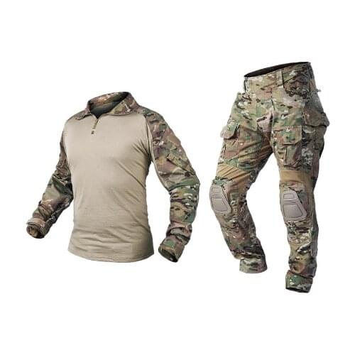 Tactical Uniform BDU G3 Combat Shirt & Pants Knee Pads Update Ver Camo Airsoft Military Combat Uniform