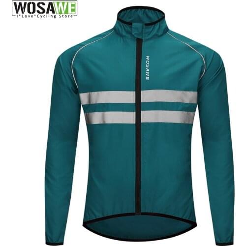 Ultralight Reflective Men Cycling Jacket Windproof Mountain Bike MTB Wind Jacket Running Riding Bicycle Windbreaker