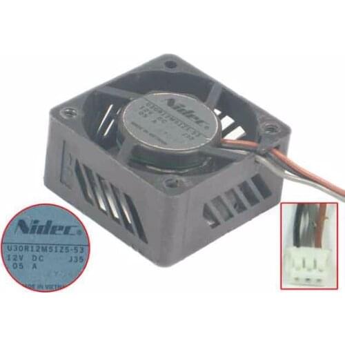 Nidec U30R12NS1Z5-53 J35 DC 12V 0.05A 30x30x15mm Server Cooling Fan