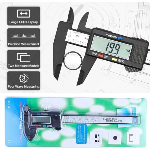 0.1mm Digital Vernier Caliper 6/4 Inch Electronic Vernier Caliper 100mm/150mm Accuracy Calliper Micrometer Ruler Measuring Tool