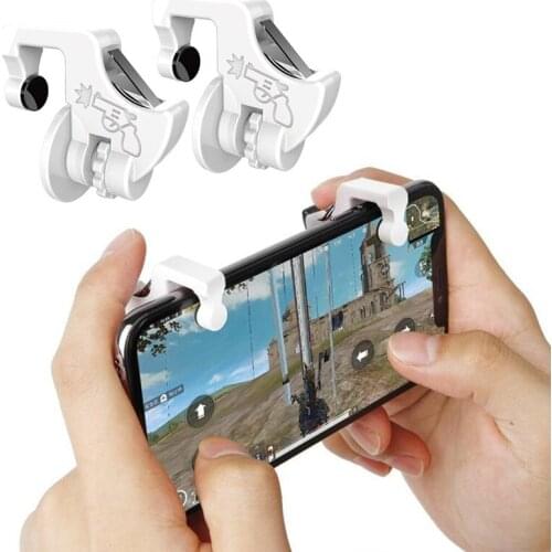 1 Pair Phone Holder Gamepad Trigger Fire Button Smart Phone Joysticks Games Controller for PUBG GDeals