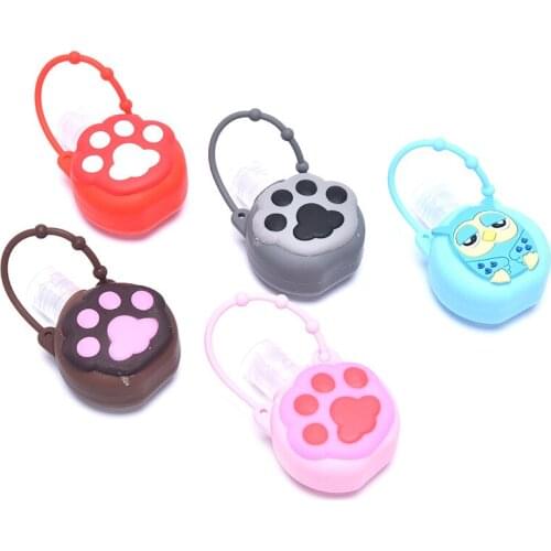 1 Pcs Cartoon Round Bottle Cover 30ML Silicone Gel Case For Hand Sanitizer