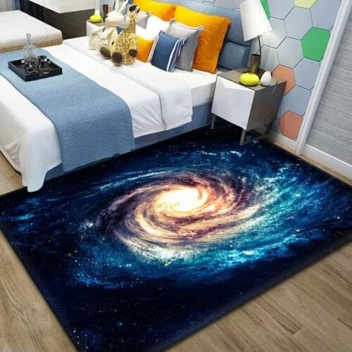 3D Rugs Bedroom Universer Nebula Living Room Carpet Children Play Game Mat Anti-slip Kitchen Hallway Area Rug Entrance Doormat