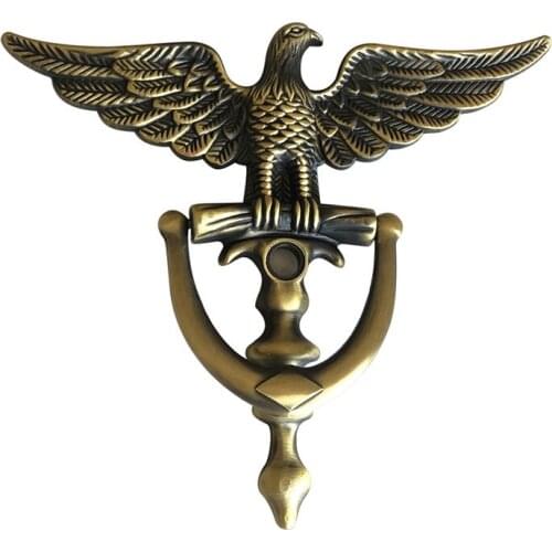 Antique Door Knocker Zinc Alloy Eagle Head Door Knocker for Front Door Home Decor Ring Furniture Handle Hardware Knocker