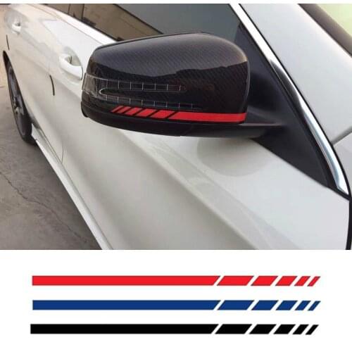 Car Sticker 2sets4pcs Rearview Mirror Side Stripe Automobiles Motorcycles Exterior Accessories Vinyl Decals,20cm*0.7cm
