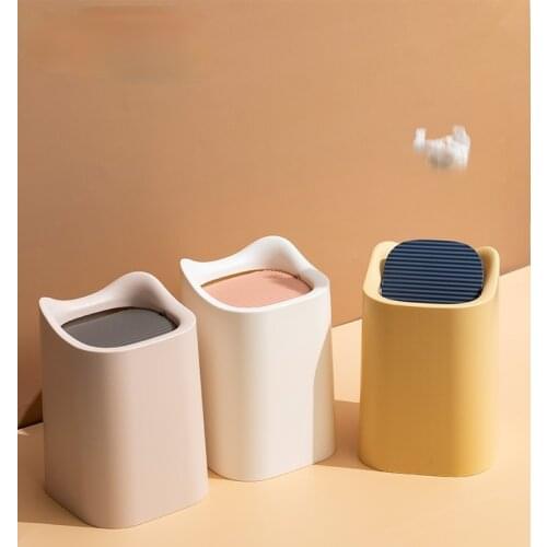 Household Daily Necessities Desktop Trash Can Mini Storage Bin Bedroom Bedside Creative Cute Interior Decoration Ornaments