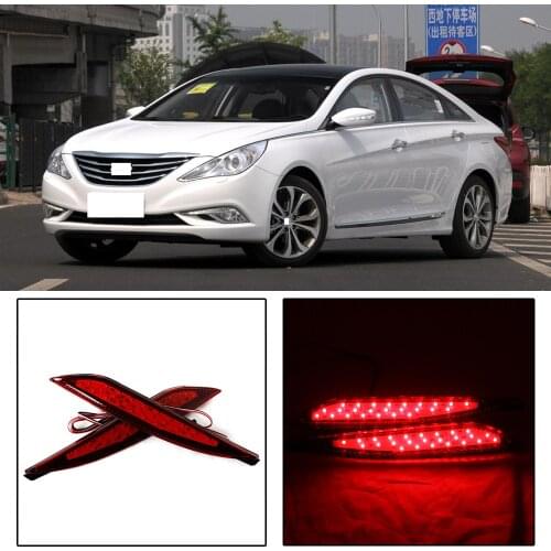 CAPQX 1 Pair For Hyundai Sonata 8th 2011 2012 2013 2014 2015 Rear Bumper LED Reflector Light Brake Warning Lamp Tail Stop Light