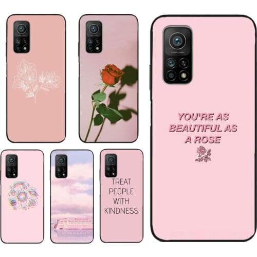 Pink Glitch Flower Aesthetic Phone Case For Xiaomi Mi 10T Pro 11 Lite Ultra Mi A3 Note 10 POCO X3 M3 Pro F1 F2 F3 Cover