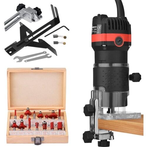 Woodworking Router Wood Hand Milling Machine Electric Trimmer Wood Trimmer Milling Cutter Trimming Slotting Cutting Tools