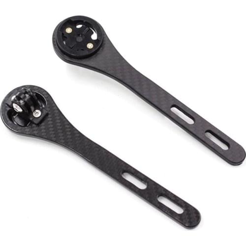 Carbon fiber Computer Holder Bracket Cockpit Bent Bike Computer Mount for Garmin Support GoPro Rhythm Camera