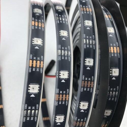 Individually addressable ws2815 dual signal 12V pixel led strip 60leds 60 pixels per meter 5m/roll (one pcs )