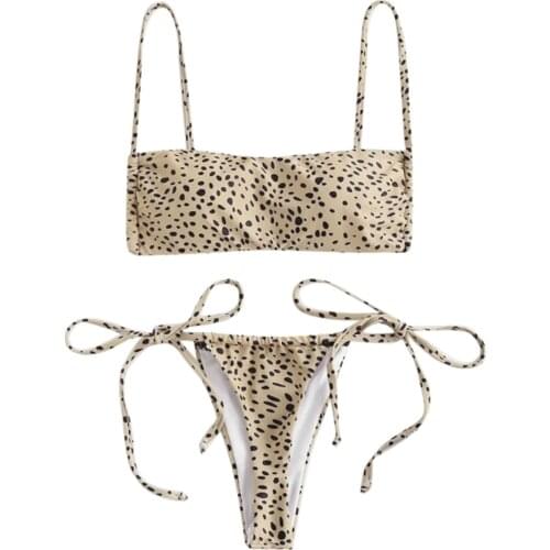Leopard Print Bikini Sets Women Swimwear Sexy High Waist Push-up Padded Brazilian Swimsuit Female Bathing Suit Beachwear Biquini