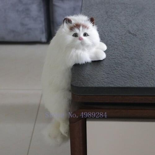 Creative modern Nordic Simulation cat Animal model Persian cat Decorative ornaments Home Crafts Plush toy Childrens room