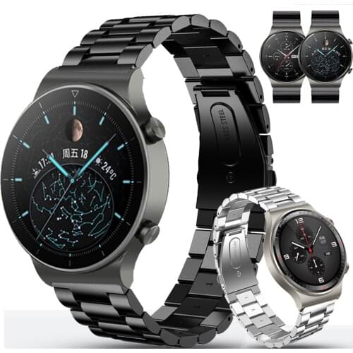 22mm Metal Strap For Huawei GT 2 Pro Stainless Steel Watch Bracelet For Huawei Watch 3/3 Pro/GT2E/GT2 46mm/Honor Magic Wristband