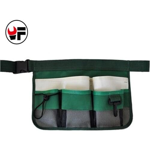 Multifunction Durable Canvas Tool Pockets Gardening Cleaning Domestic Tool Pockets Tool Bag with Reflection Strip Tool BeltDB008